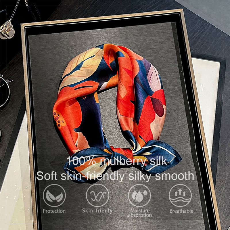Scarf Silk Square - 2026 New Spring 100% Pure Silk