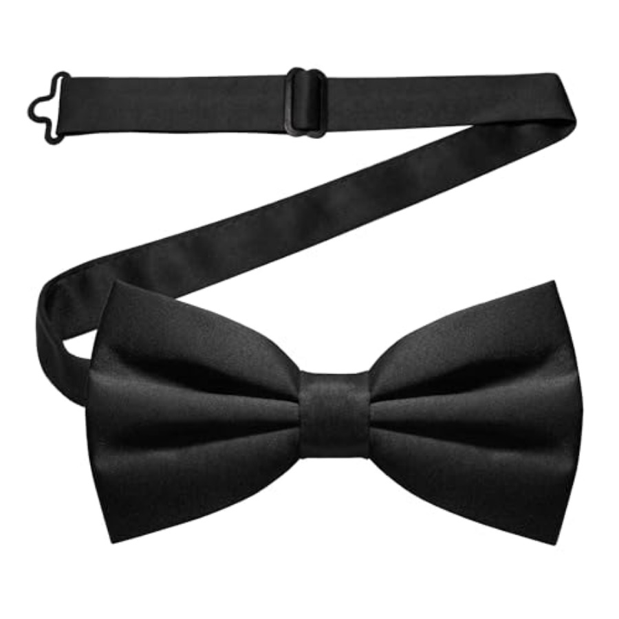 Bow Tie Pre Tied - JEMYGINS Solid Color Pre-tied Bow Tie