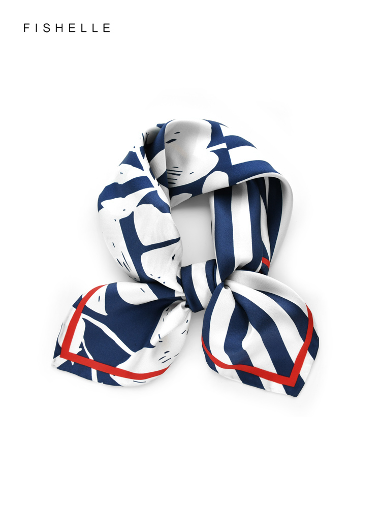Blue white striped flower prin - Silk Tie Striped บทวิจารณ์และราคา