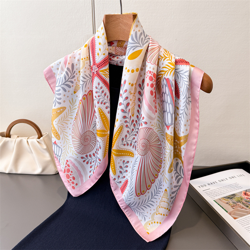 New Printed Square Scarf For W - Face Scarf Mask บทวิจารณ์และราคา