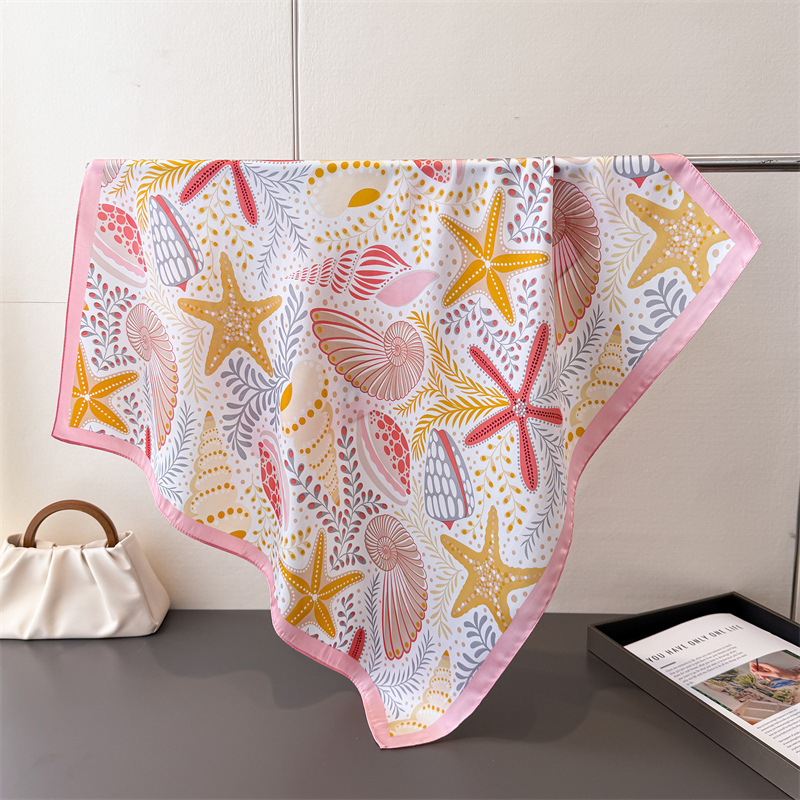 New Printed Square Scarf For W - Face Scarf Mask บทวิจารณ์และราคา