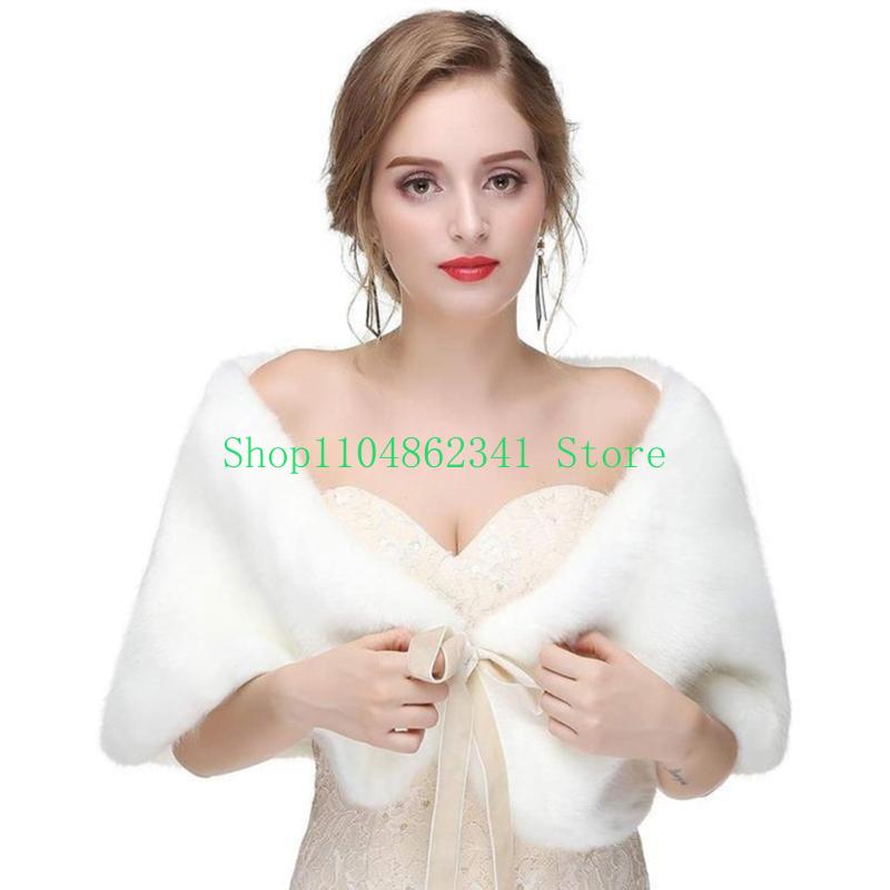 652F Sophisticated Faux Furs S - Stole Wedding Shawl บทวิจารณ์และราคา