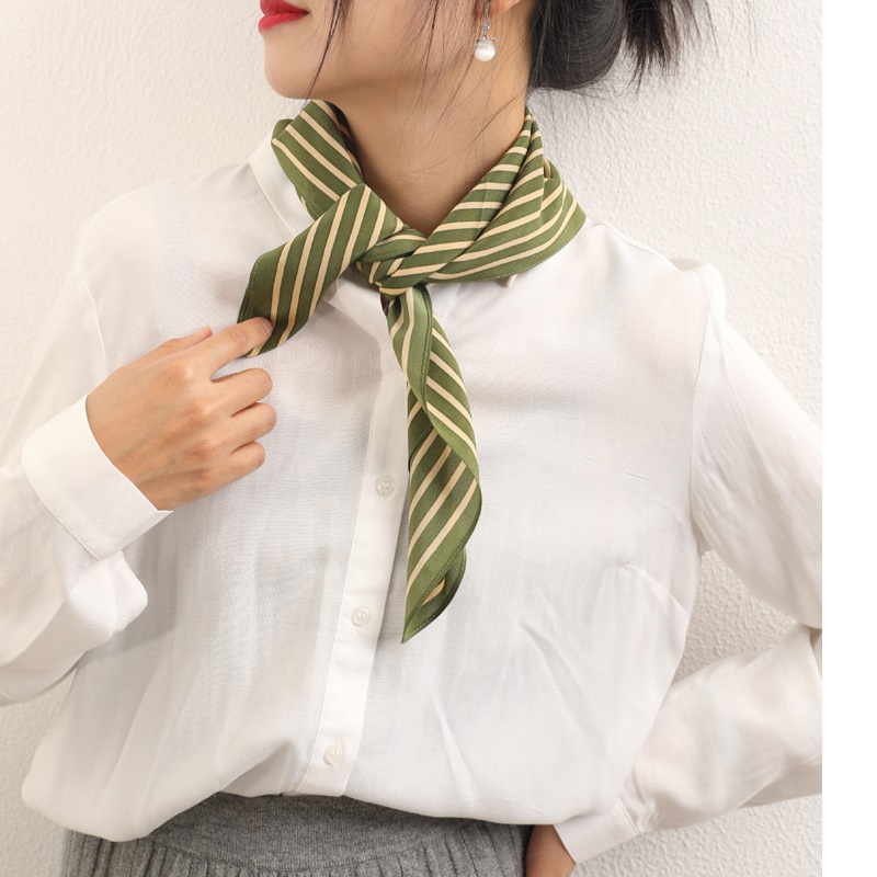 Stripe Print 100% Silk Neck He - Silk Tie Striped บทวิจารณ์และราคา