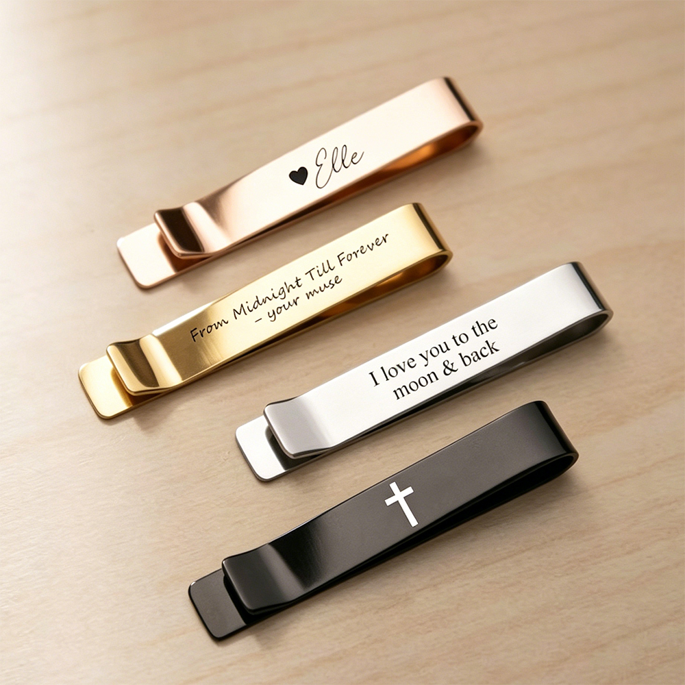 Stainless Steel Custom Engrave - Tie Clip Silver บทวิจารณ์และราคา
