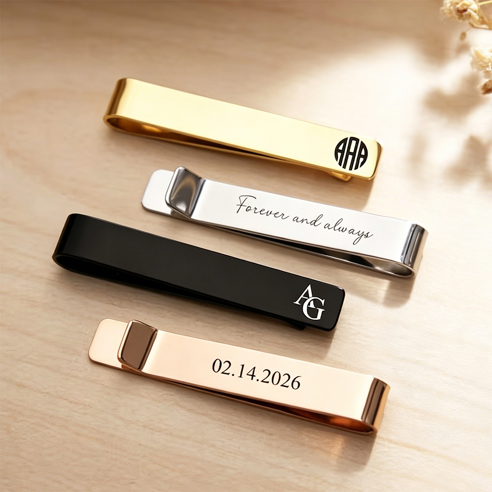 Stainless Steel Custom Engrave - Tie Clip Silver บทวิจารณ์และราคา