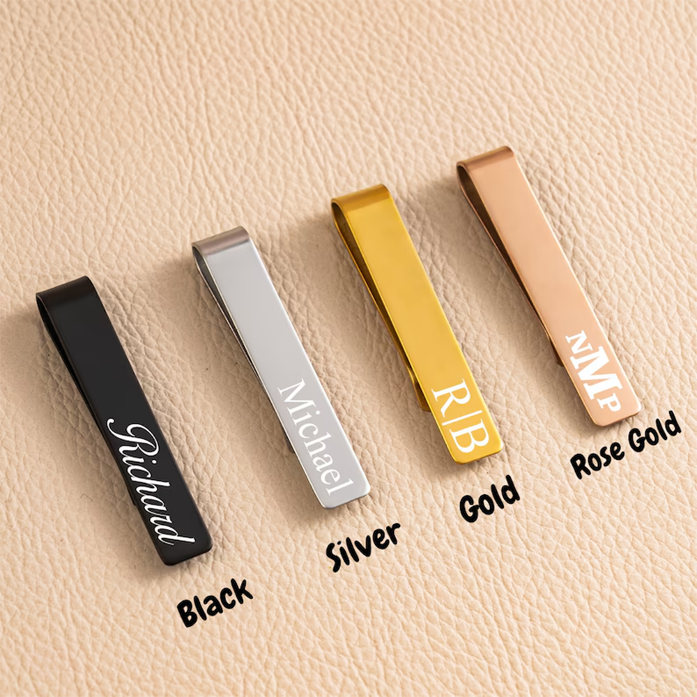 Stainless Steel Custom Engrave - Tie Clip Silver บทวิจารณ์และราคา