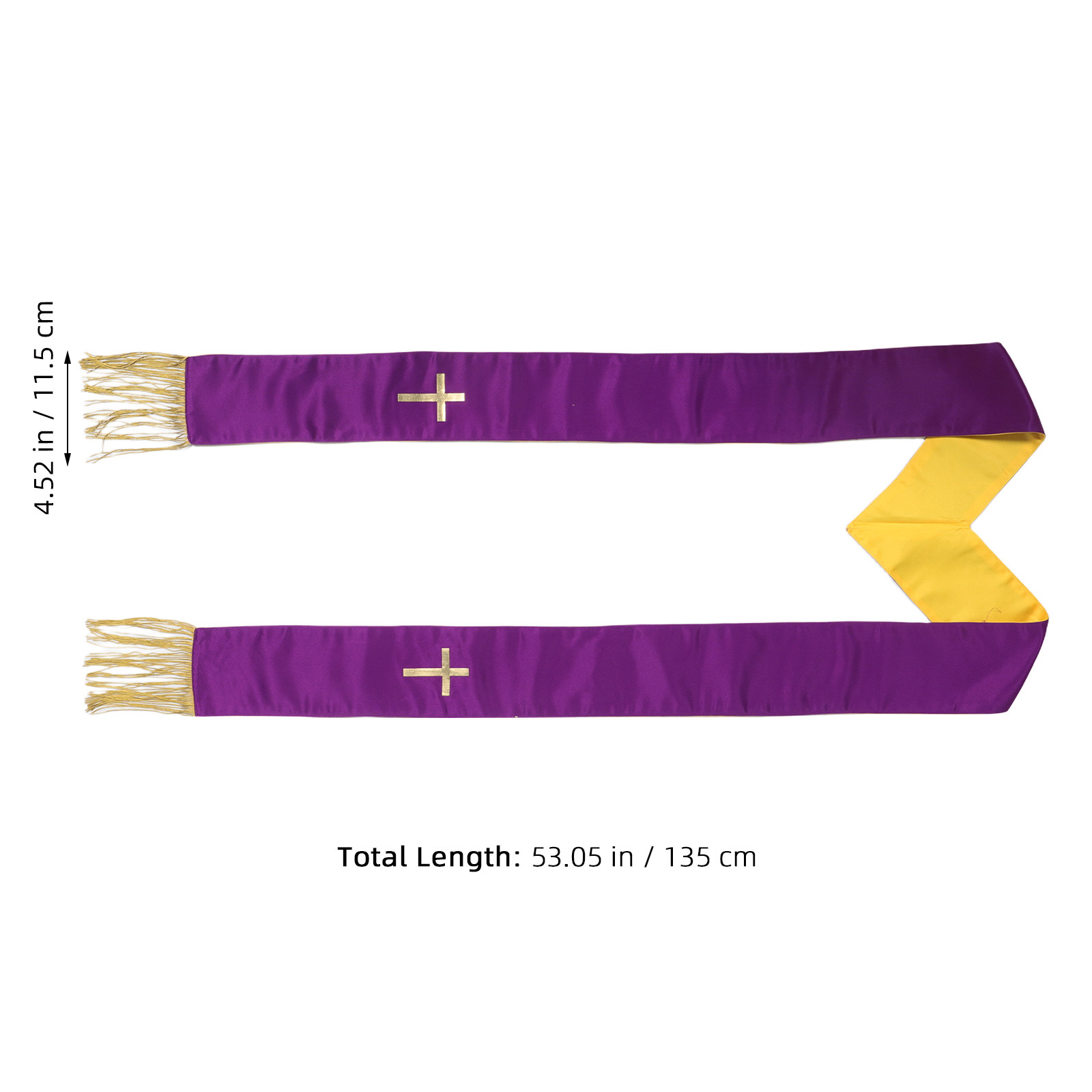 Dual Color Purple Gold Reversi - Stole Wedding Shawl บทวิจารณ์และราคา