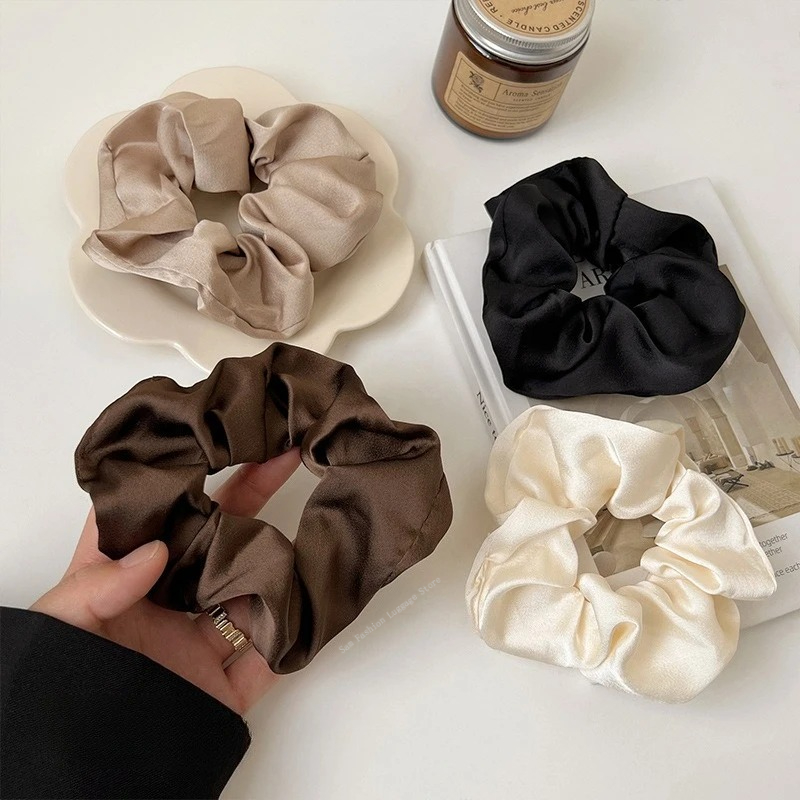 Vintage Silk Hair Scrunchies E - Silk Tie Striped บทวิจารณ์และราคา