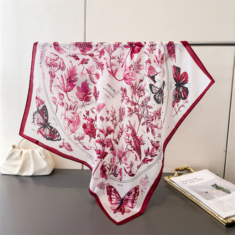 Vintage Butterfly Sketch Squar - Ascot Neck Scarf บทวิจารณ์และราคา