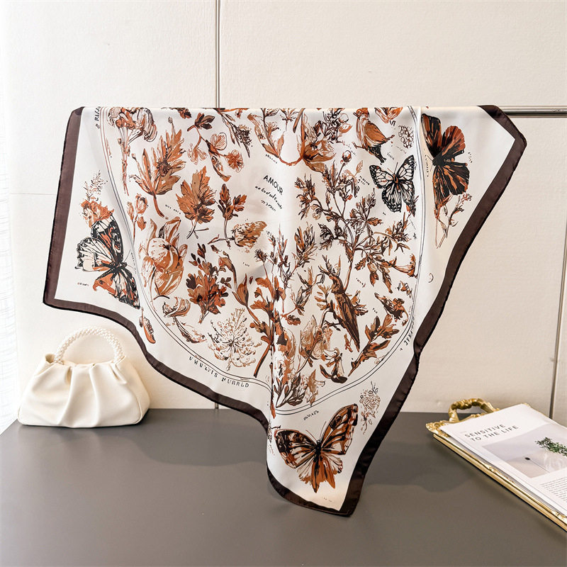 Vintage Butterfly Sketch Squar - Ascot Neck Scarf บทวิจารณ์และราคา