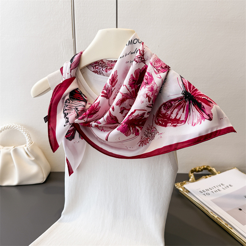 Vintage Butterfly Sketch Squar - Ascot Neck Scarf บทวิจารณ์และราคา