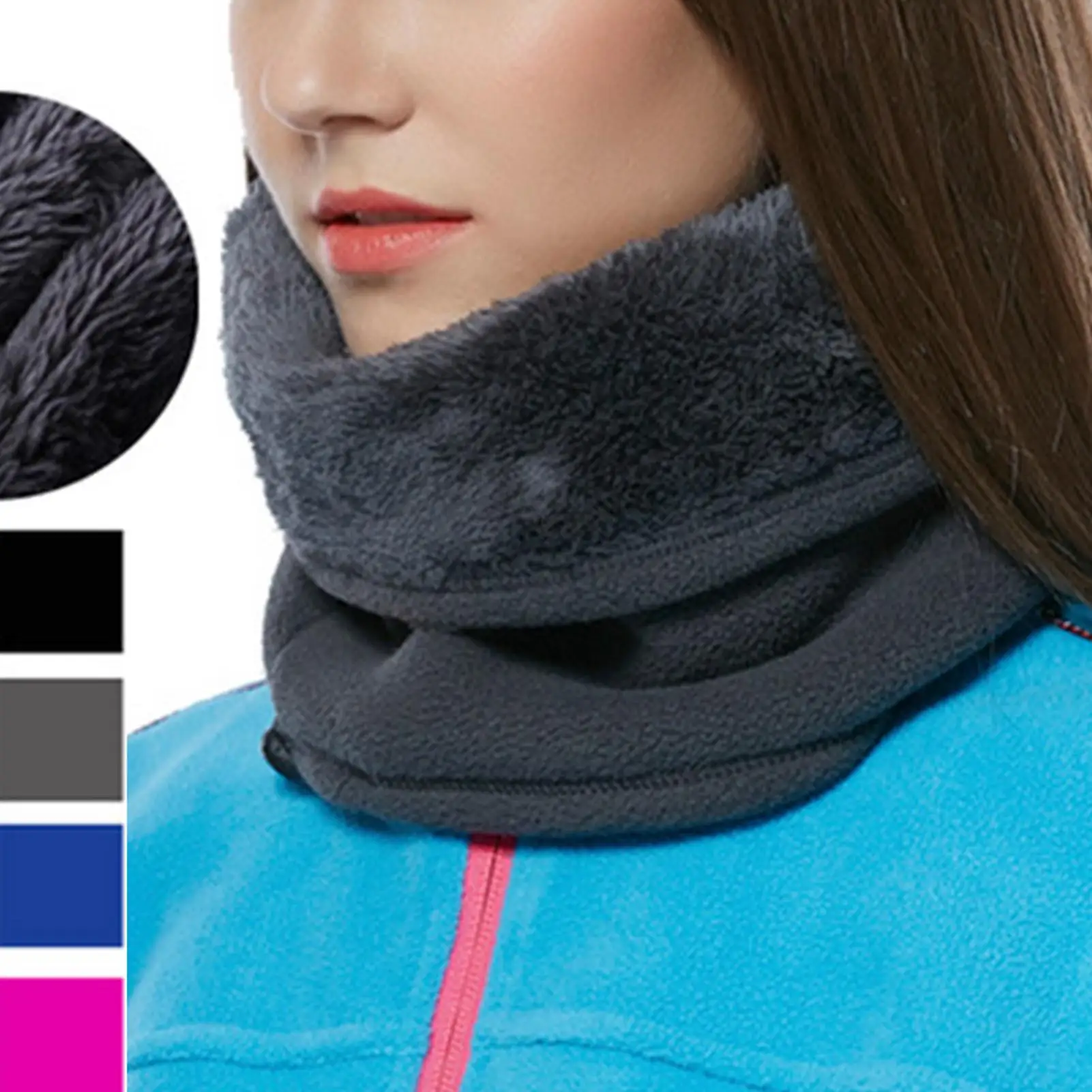 Outdoor Women Men Winter Warm  - Infinity Scarf Knit บทวิจารณ์และราคา