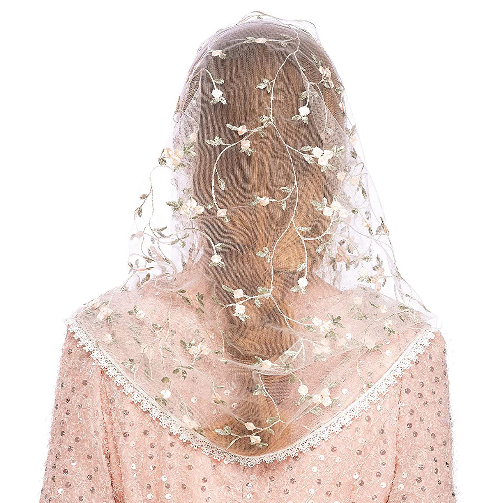 Women Chapel Veils Lady Mantil - Infinity Scarf Knit บทวิจารณ์และราคา