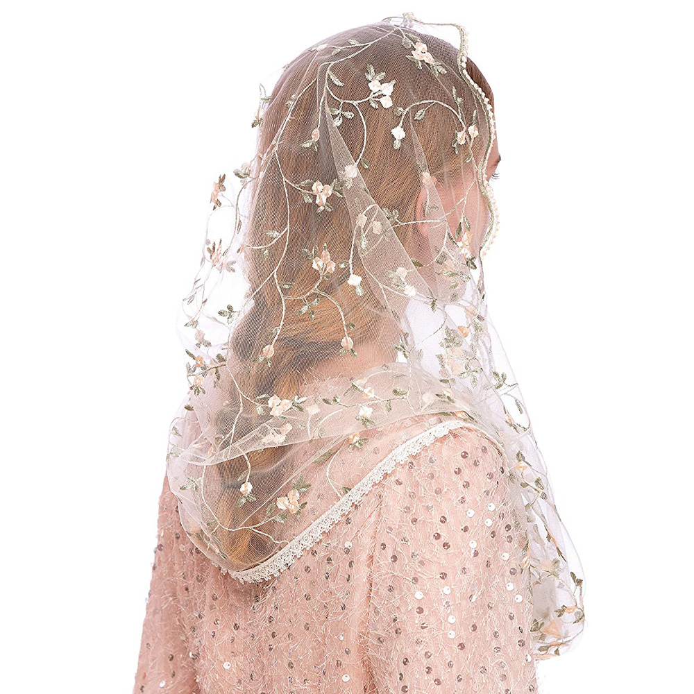 Women Chapel Veils Lady Mantil - Infinity Scarf Knit บทวิจารณ์และราคา