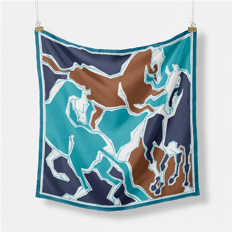 Twill Silk Scarf Woman Three H - Scarf Silk Square บทวิจารณ์และราคา