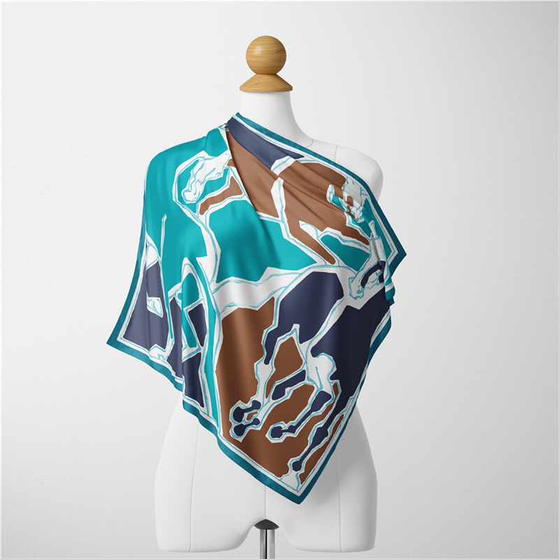Twill Silk Scarf Woman Three H - Scarf Silk Square บทวิจารณ์และราคา