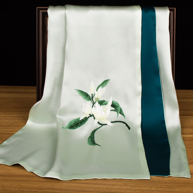Pure Silk Suzhou Embroidery Sc - Silk Neck Scarf บทวิจารณ์และราคา