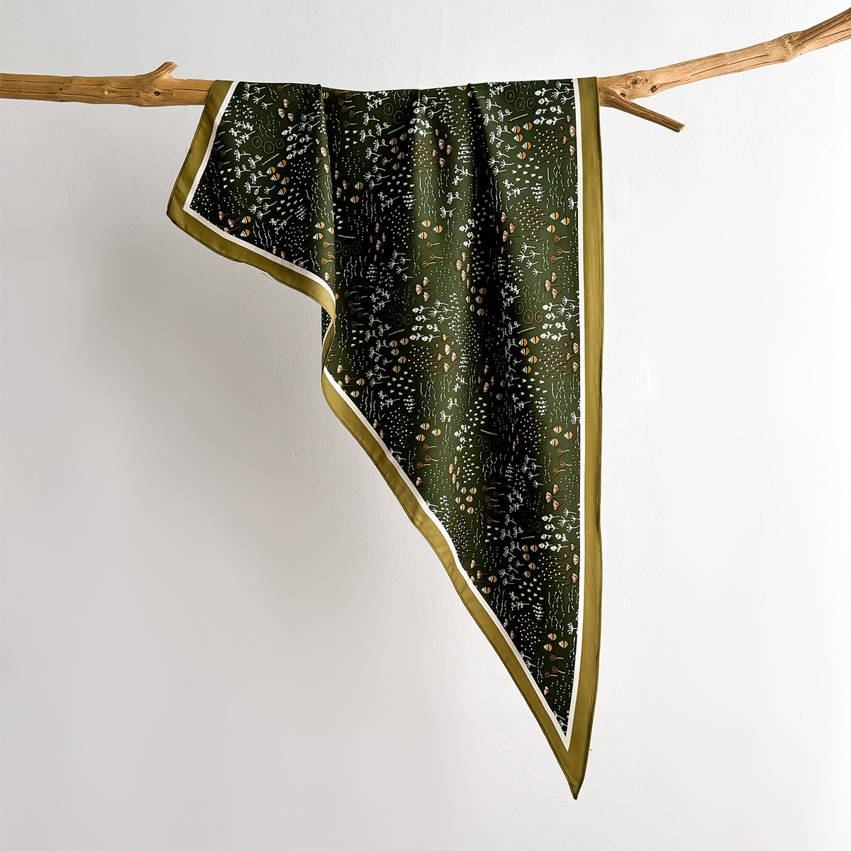 Floral Printed Square Scarf Fo - Scarf Silk Square บทวิจารณ์และราคา