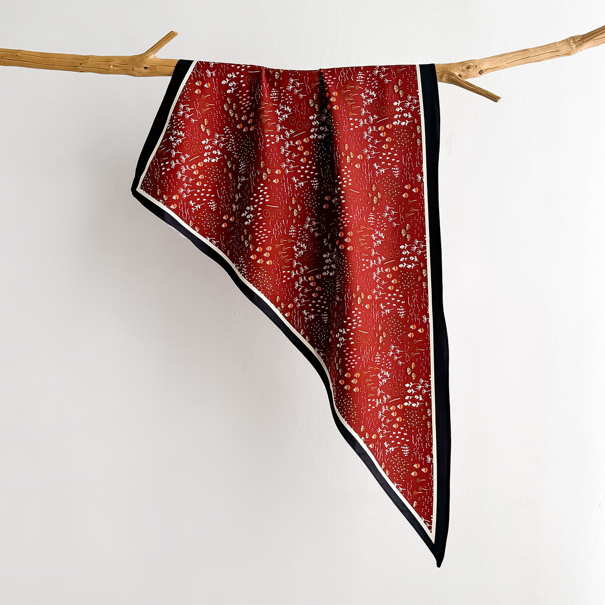Floral Printed Square Scarf Fo - Scarf Silk Square บทวิจารณ์และราคา