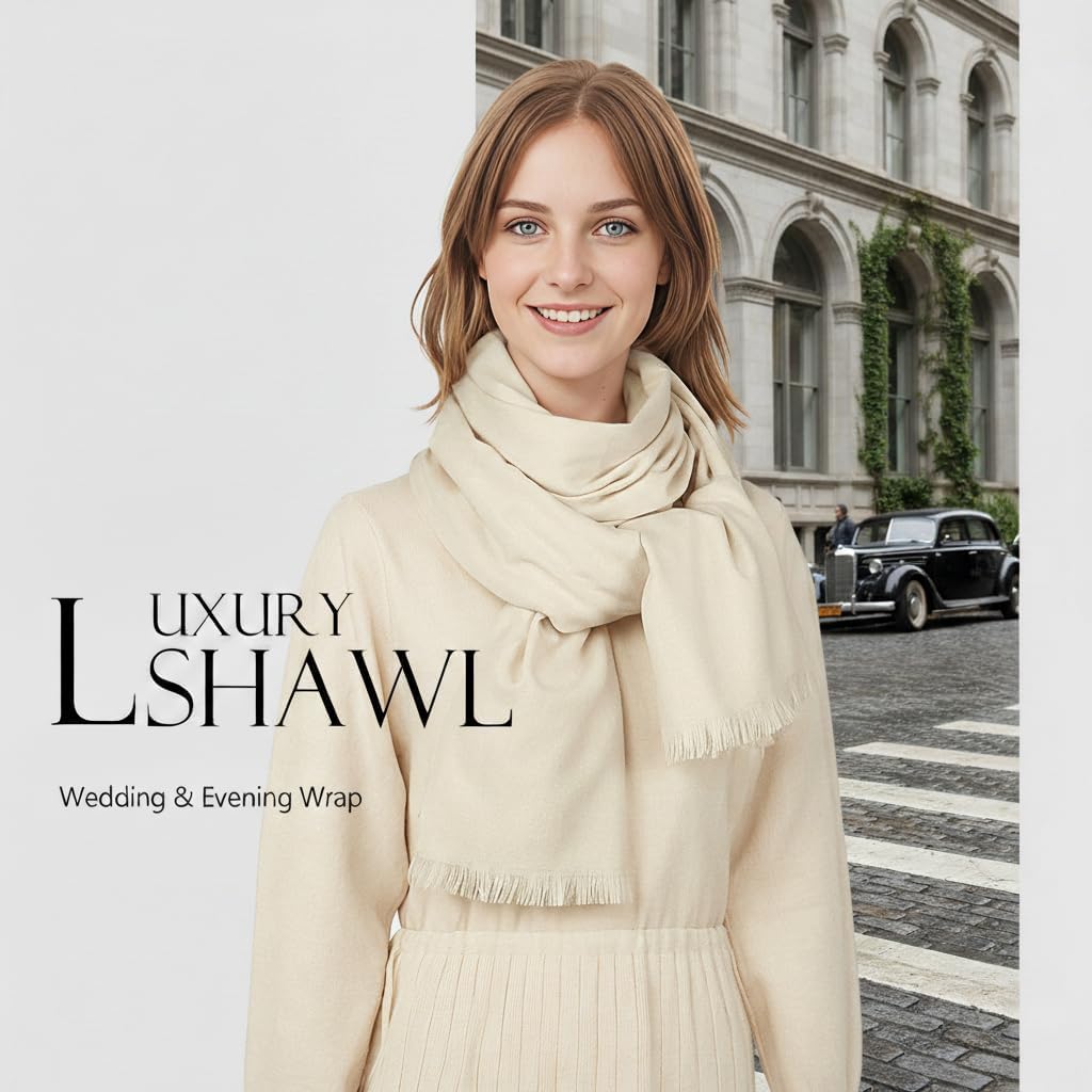 Shawl Wraps for Women Pashmina - Pashmina Wrap Large บทวิจารณ์และราคา