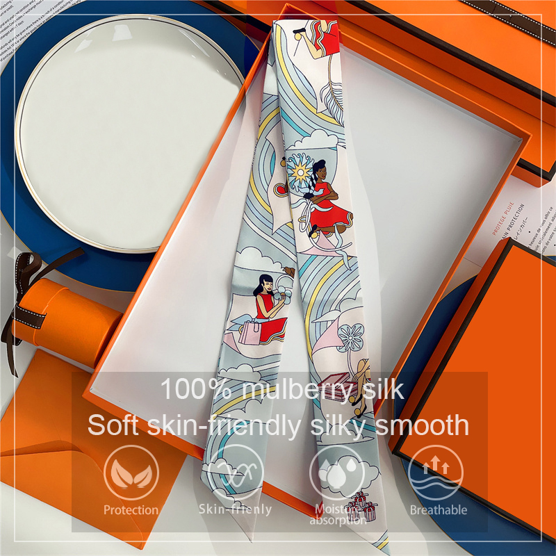 Women 100% Mulberry Silk Scarf - Silk Neck Scarf บทวิจารณ์และราคา