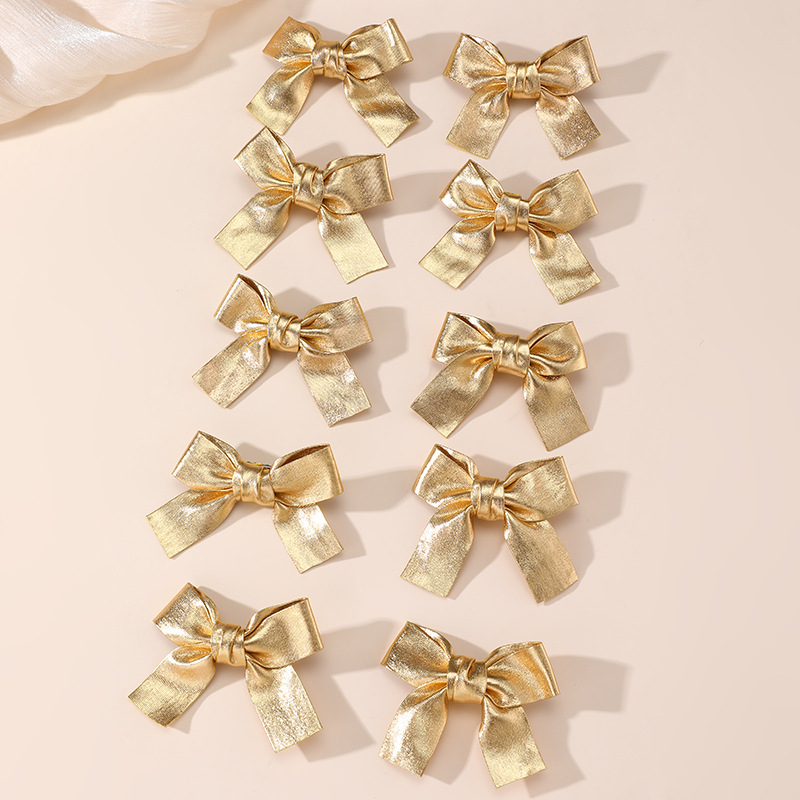 Gold and Silver Bow Hair Clips - Tie Clip Silver บทวิจารณ์และราคา