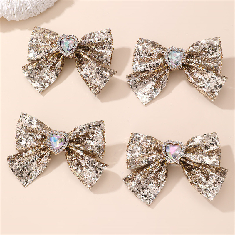 Gold and Silver Bow Hair Clips - Tie Clip Silver บทวิจารณ์และราคา