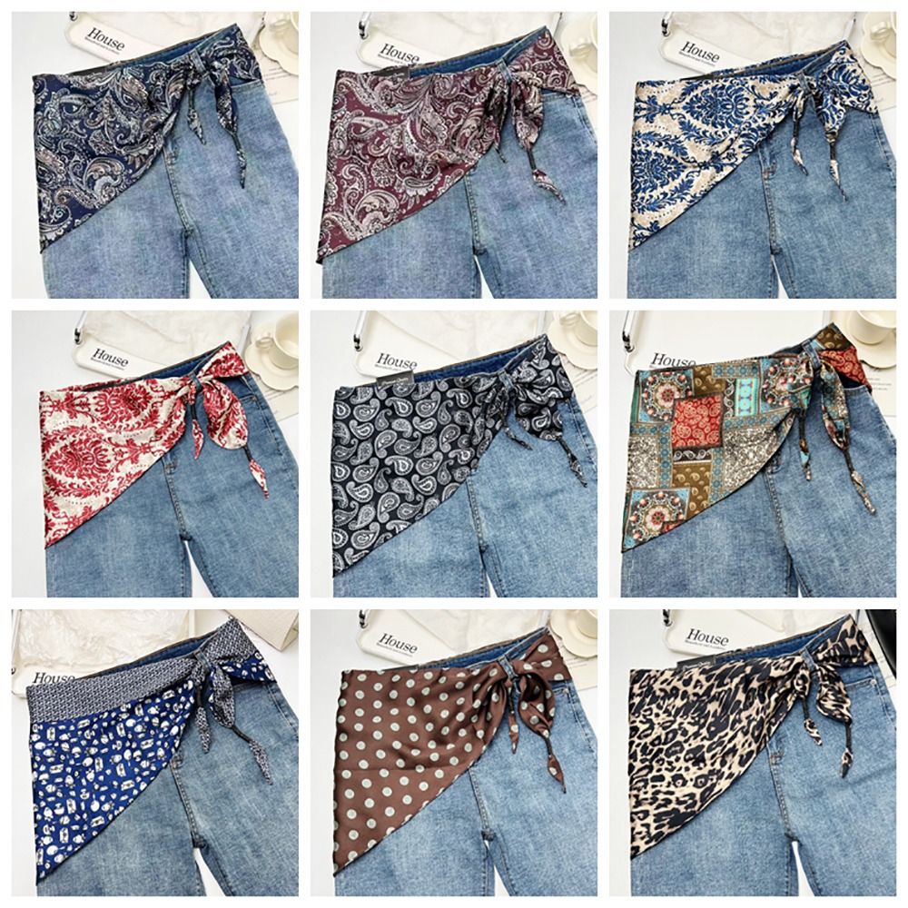 Imitation Silk Cashew Floral S - Scarf Silk Square บทวิจารณ์และราคา