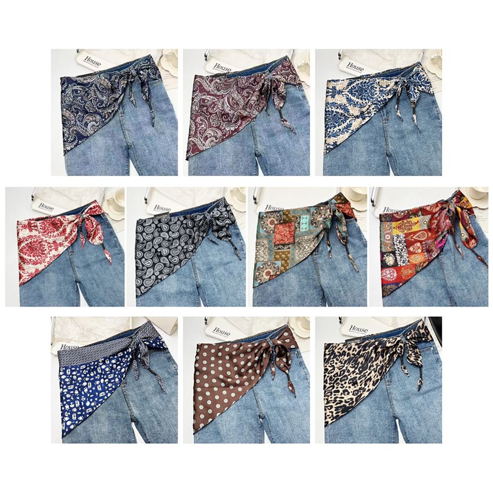 Imitation Silk Cashew Floral S - Scarf Silk Square บทวิจารณ์และราคา
