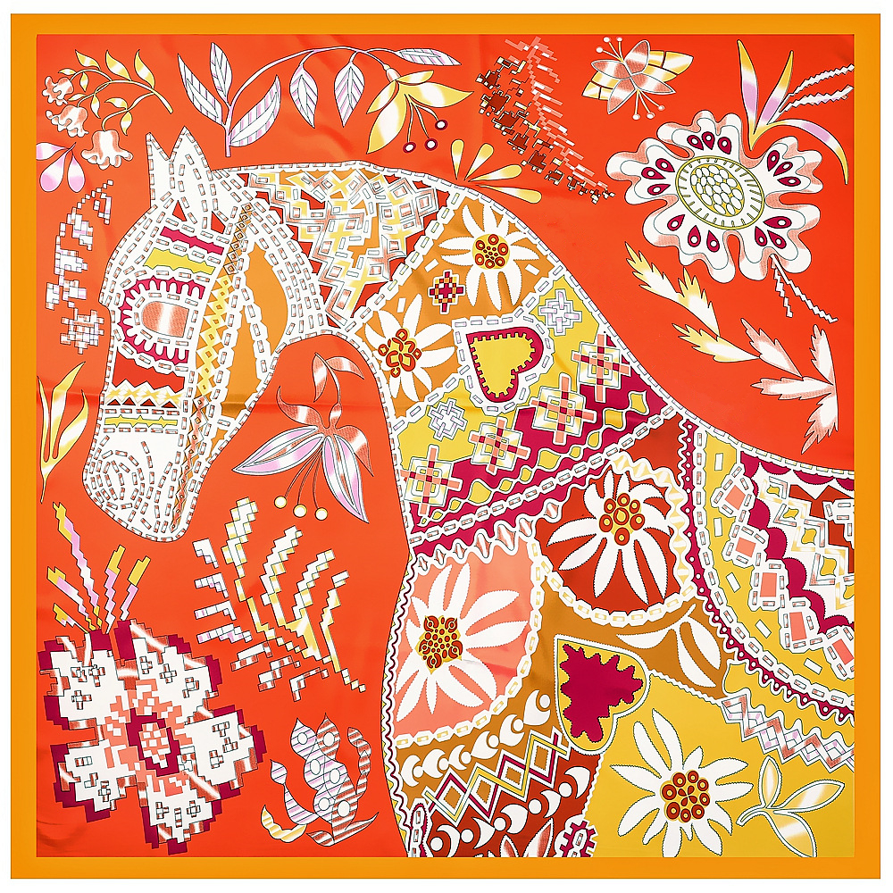 130cm Brand Women Scarves Desi - Scarf Silk Square บทวิจารณ์และราคา
