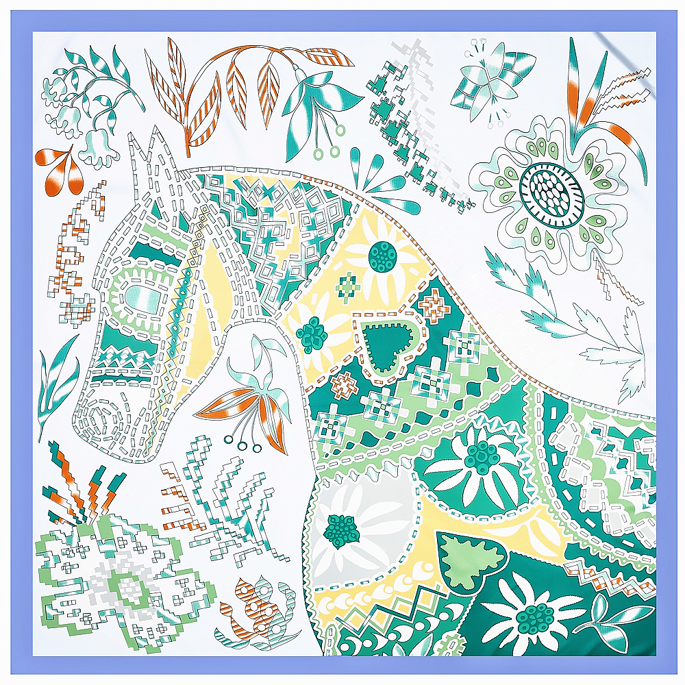 130cm Brand Women Scarves Desi - Scarf Silk Square บทวิจารณ์และราคา