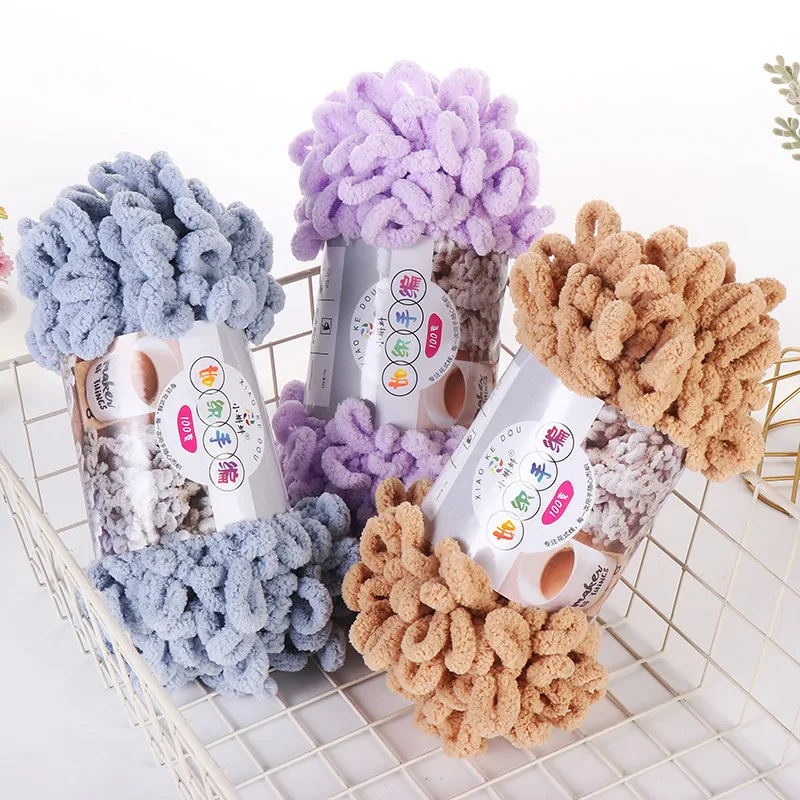 5pcs100g/Roll Puffy Finger Loo - Woven Scarf Blanket บทวิจารณ์และราคา