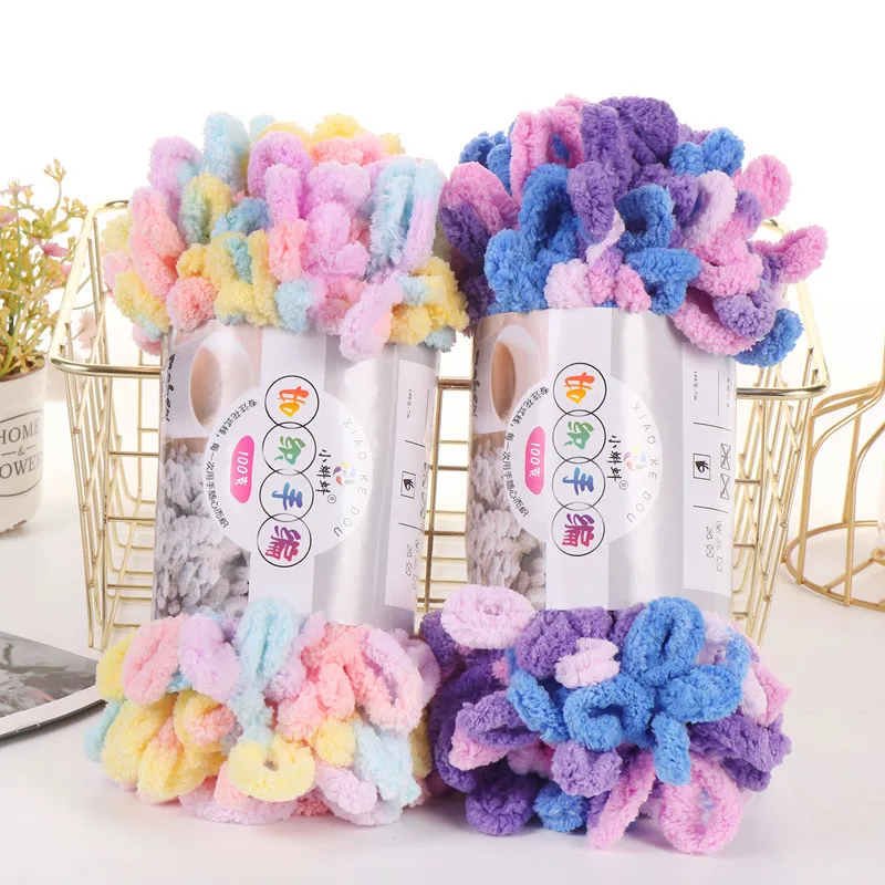 5pcs100g/Roll Puffy Finger Loo - Woven Scarf Blanket บทวิจารณ์และราคา