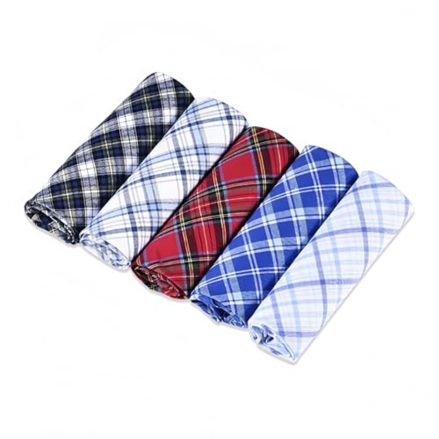 5 Pack Soft Cotton Handkerchie - Handkerchief Cotton Men บทวิจารณ์และราคา