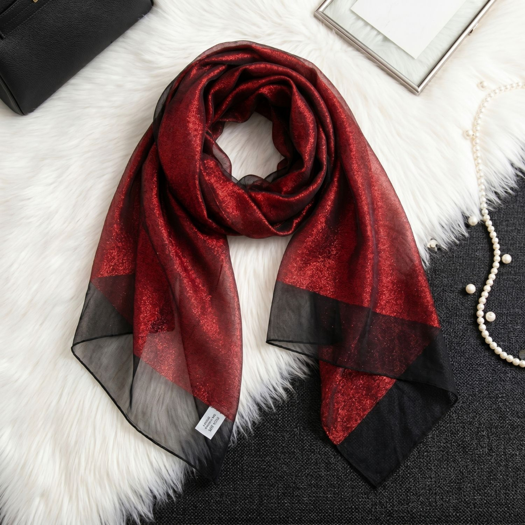 Women Silk Shawl Sheer Wrap El - Stole Wedding Shawl บทวิจารณ์และราคา