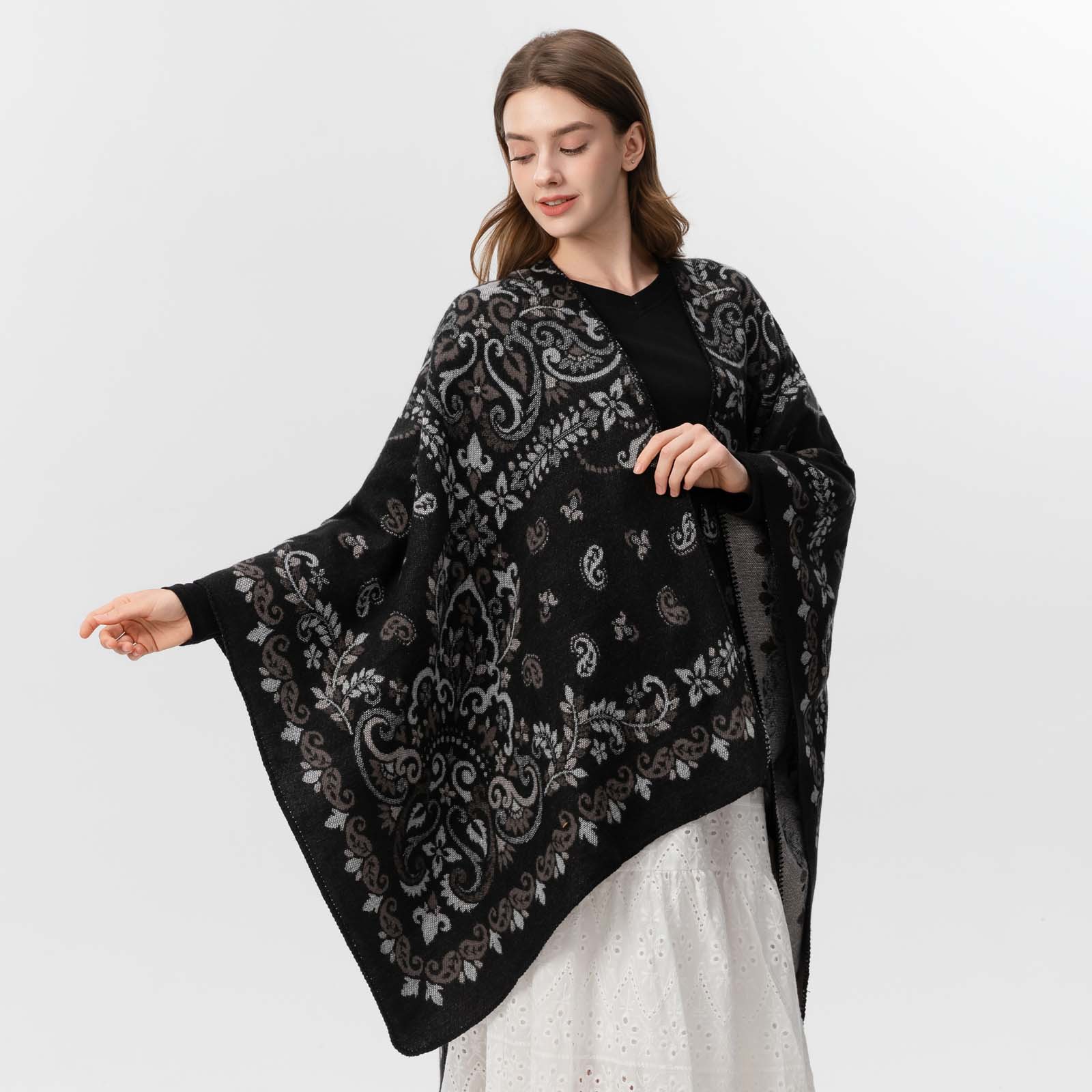 Luxury Women's Cashmere Scarf  - Stole Wedding Shawl บทวิจารณ์และราคา
