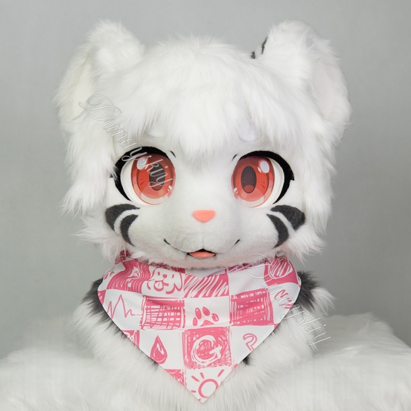 Cartoon Graffiti Checkered Fur - Face Scarf Mask บทวิจารณ์และราคา