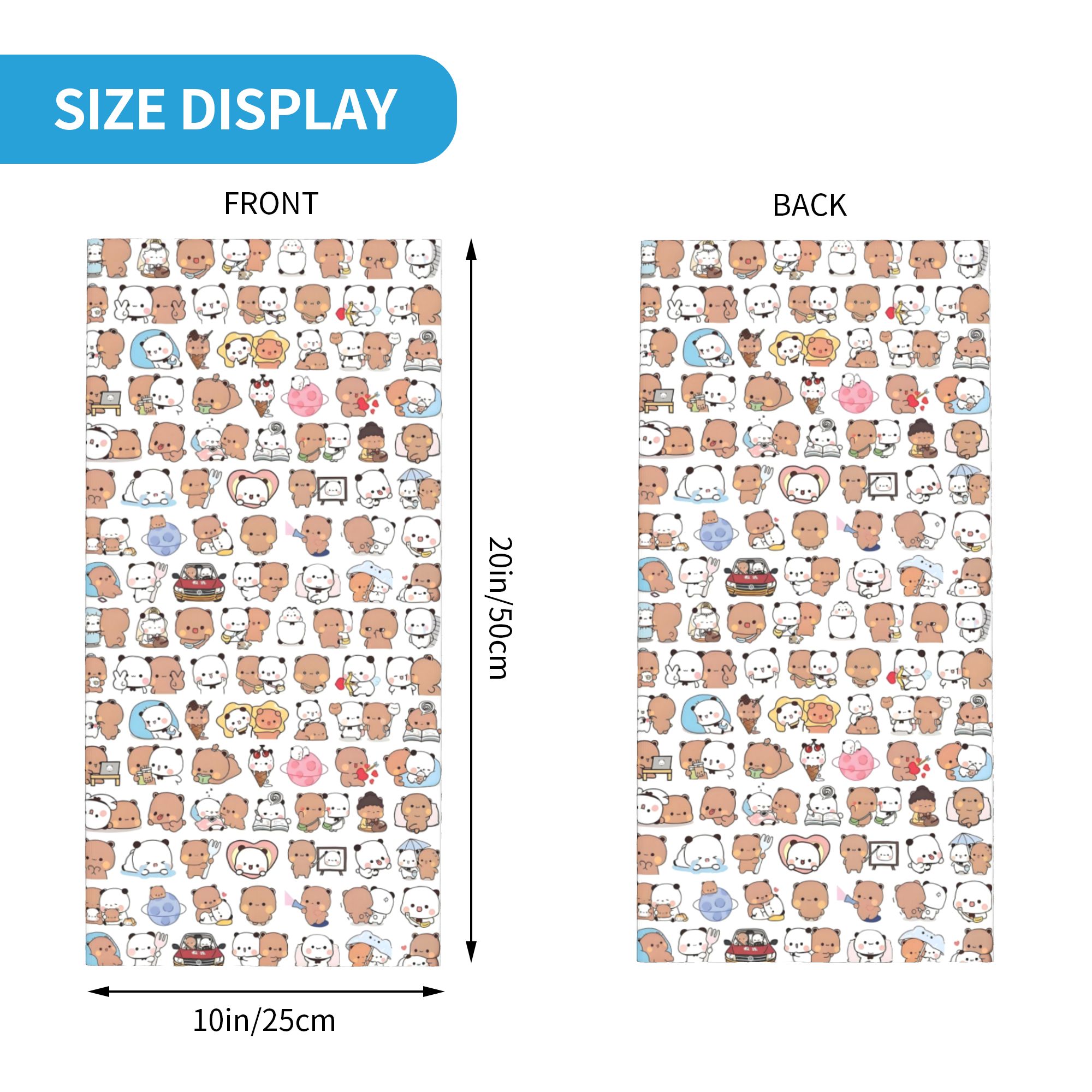 Custom Bear Cartoon Peach And  - Neck Warmer Tube บทวิจารณ์และราคา