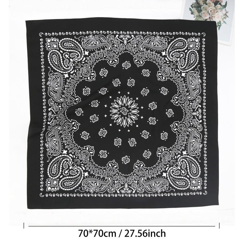 70*70cm Unisex Women 100% Cott - Bandana Cotton บทวิจารณ์และราคา