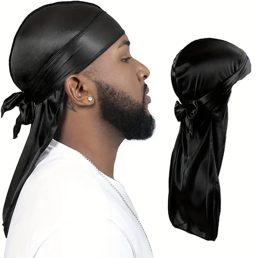 Men's Silk Durag Shower Cap Ba - Bandana Doo Rag บทวิจารณ์และราคา