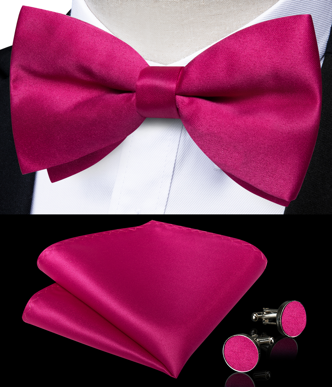 Men's Solid Pre-tied Bowtie Ro - Bow Tie Pre Tied บทวิจารณ์และราคา