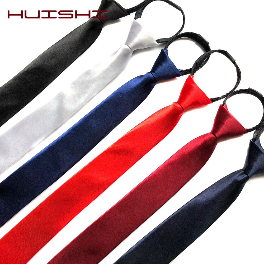HUISHI Pre-tied Zipper Tie Nec - Skinny Tie Men บทวิจารณ์และราคา