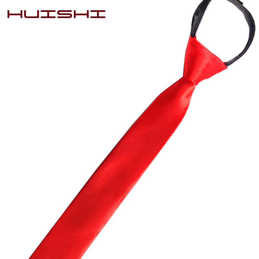 HUISHI Pre-tied Zipper Tie Nec - Skinny Tie Men บทวิจารณ์และราคา