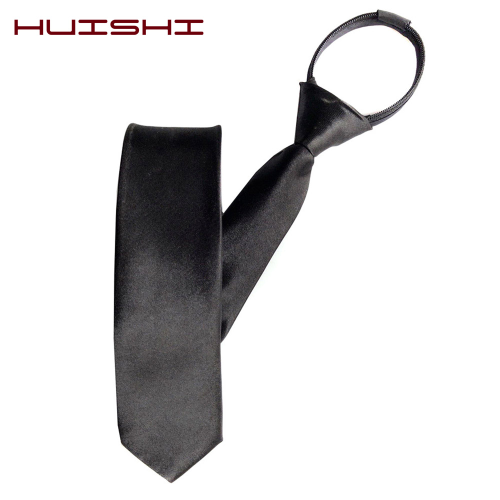 HUISHI Pre-tied Zipper Tie Nec - Skinny Tie Men บทวิจารณ์และราคา