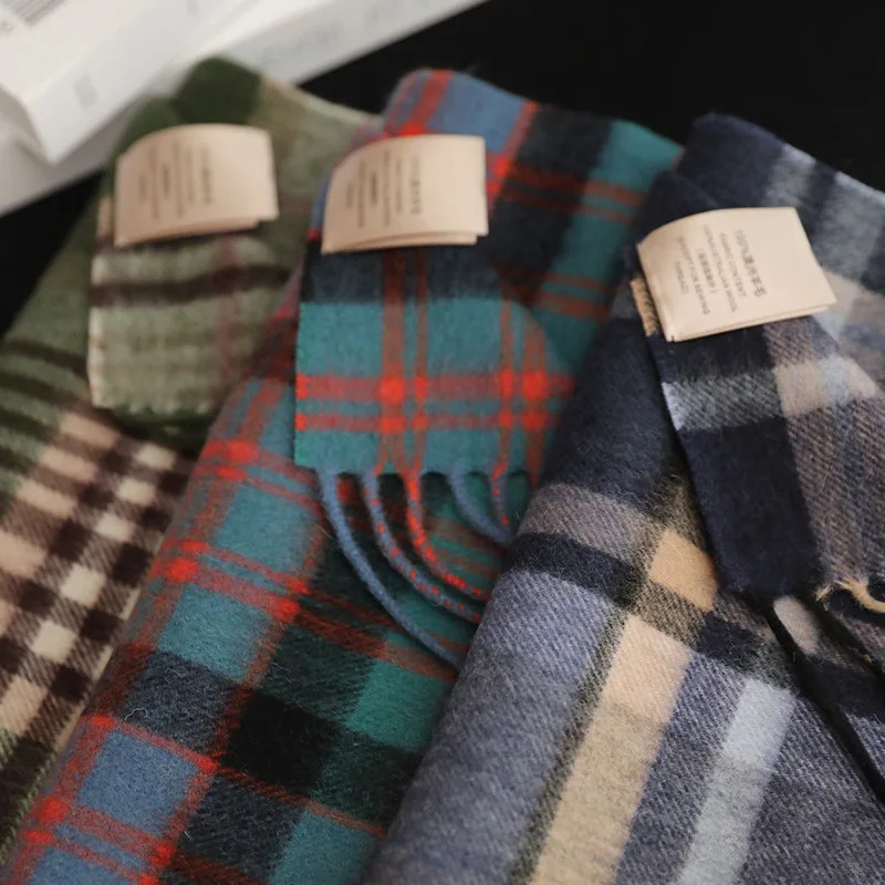 High Quality 100% Wool Scarf M - Muffler Men Wool บทวิจารณ์และราคา