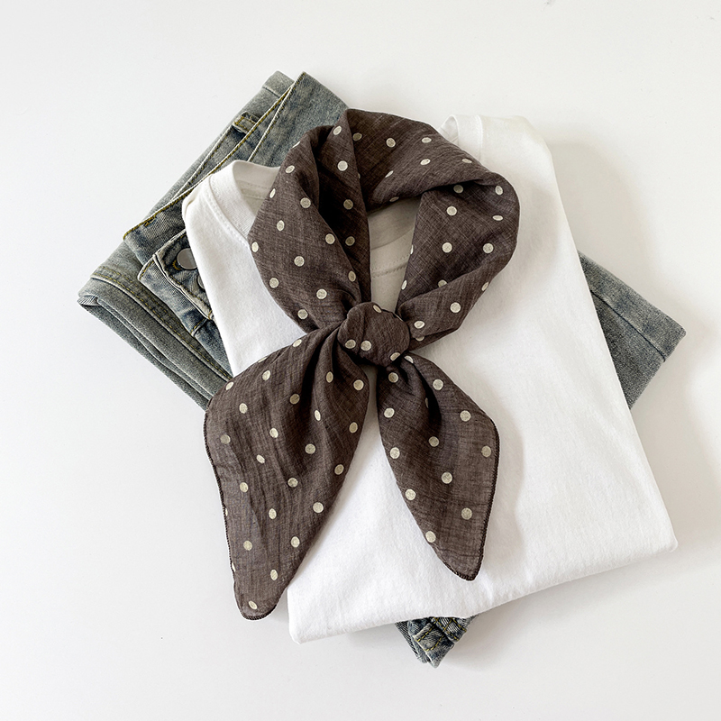 New Solid Color Cotton Linen F - Ascot Neck Scarf บทวิจารณ์และราคา
