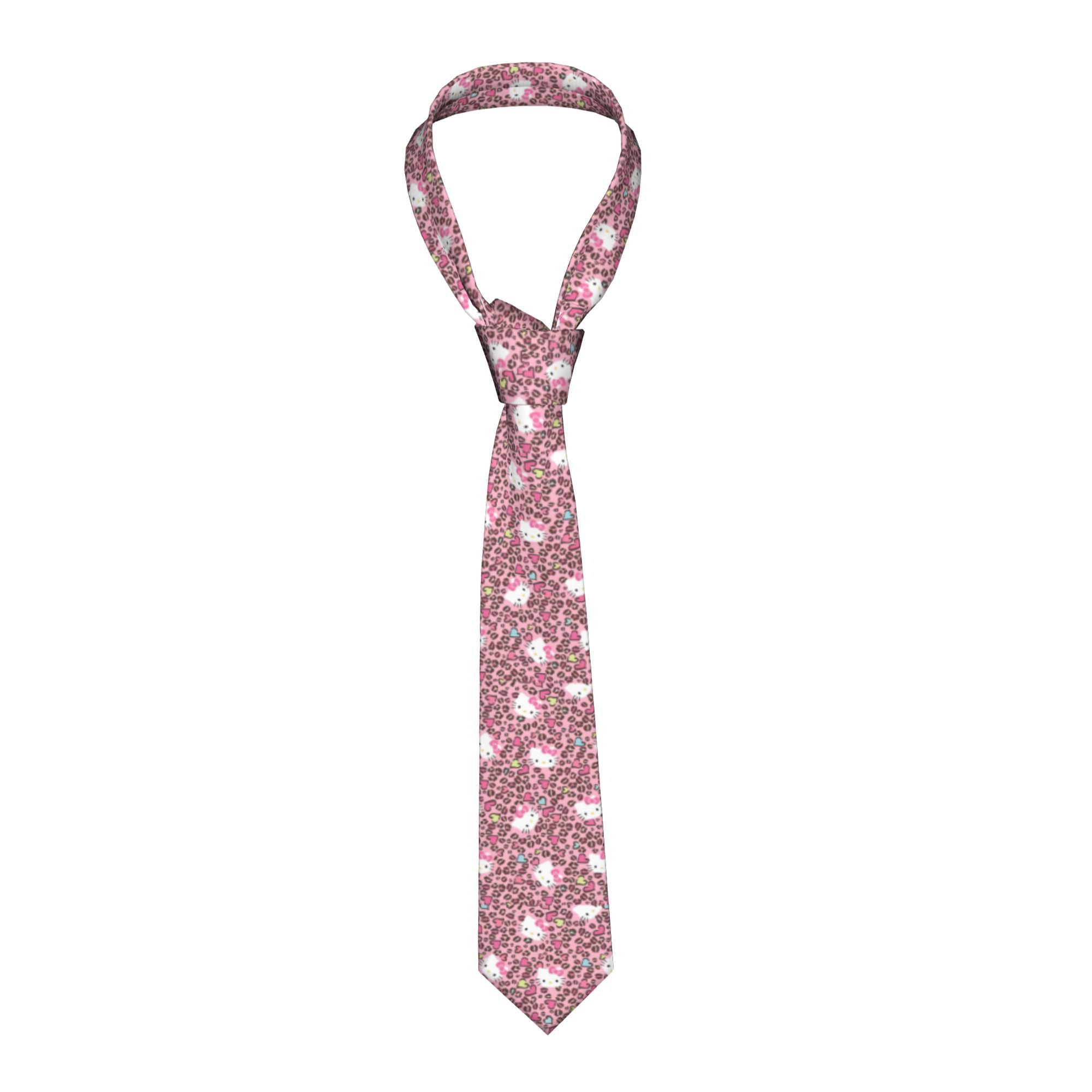 Hello Kitty Leopard Neckties U - Skinny Tie Men บทวิจารณ์และราคา