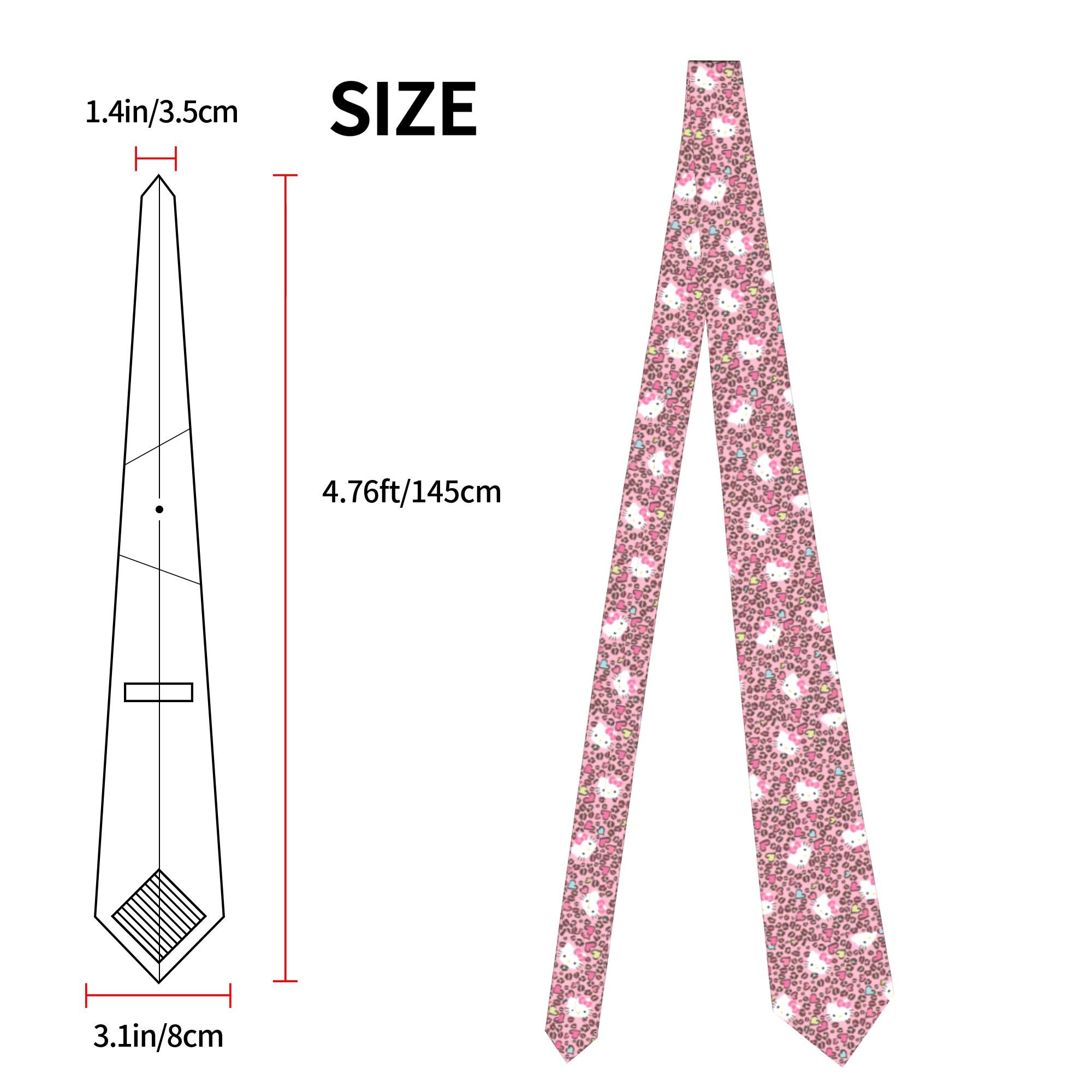 Hello Kitty Leopard Neckties U - Skinny Tie Men บทวิจารณ์และราคา