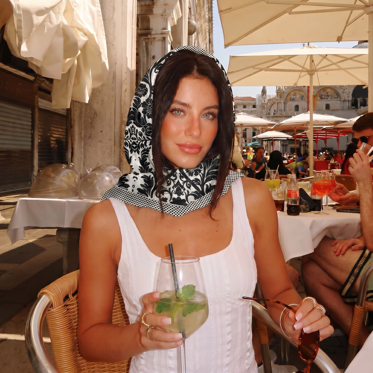 NEW Women Silk Square Scarf La - Pashmina Wrap Large บทวิจารณ์และราคา