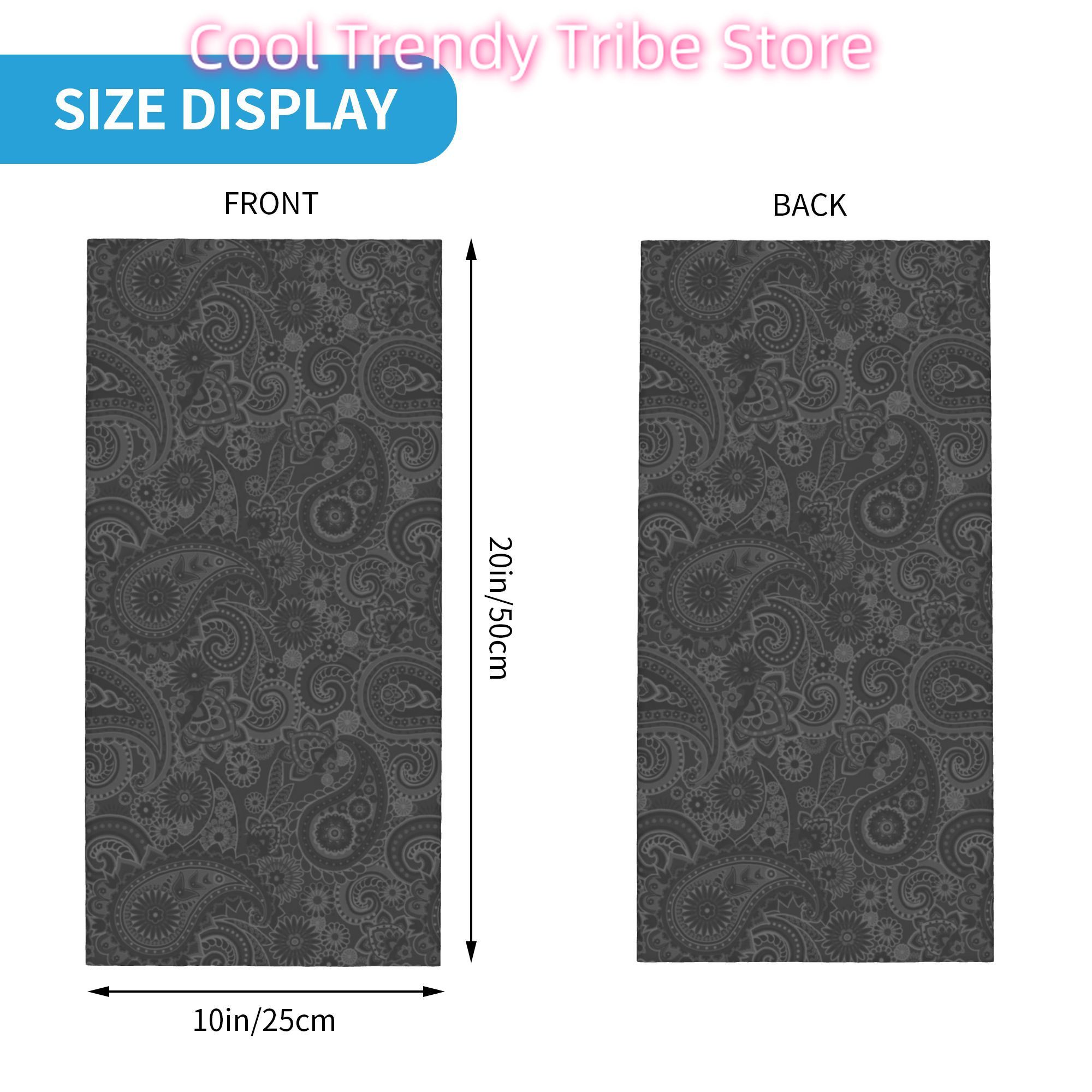 Custom Paisley Chicano Bandana - Neck Warmer Tube บทวิจารณ์และราคา